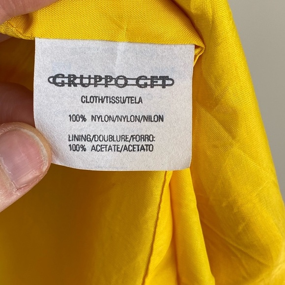 90’s EMANUEL UNGARO Yellow Double Breasted Pea Coat Jacket L - Picture 5 of 12